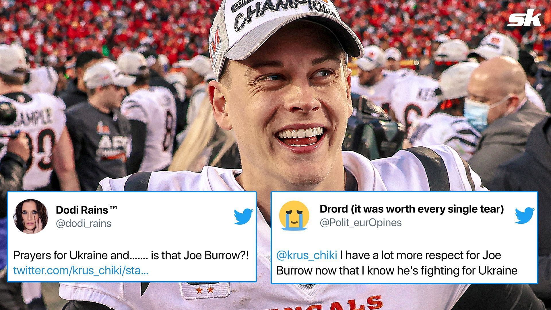 Is that Joe Burrow?! - NFL fans lose their mind as Bengals QB's  doppelgänger spotted in Ukraine up in arms against Russia