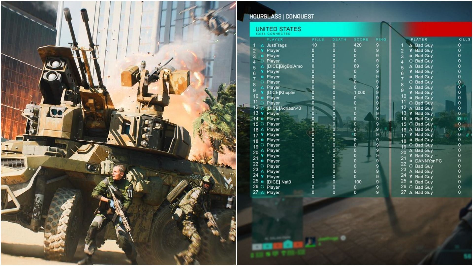 Battlefield 2042 is getting a functional scoreboard, but players are confused (images via DICE, Jackfrags)