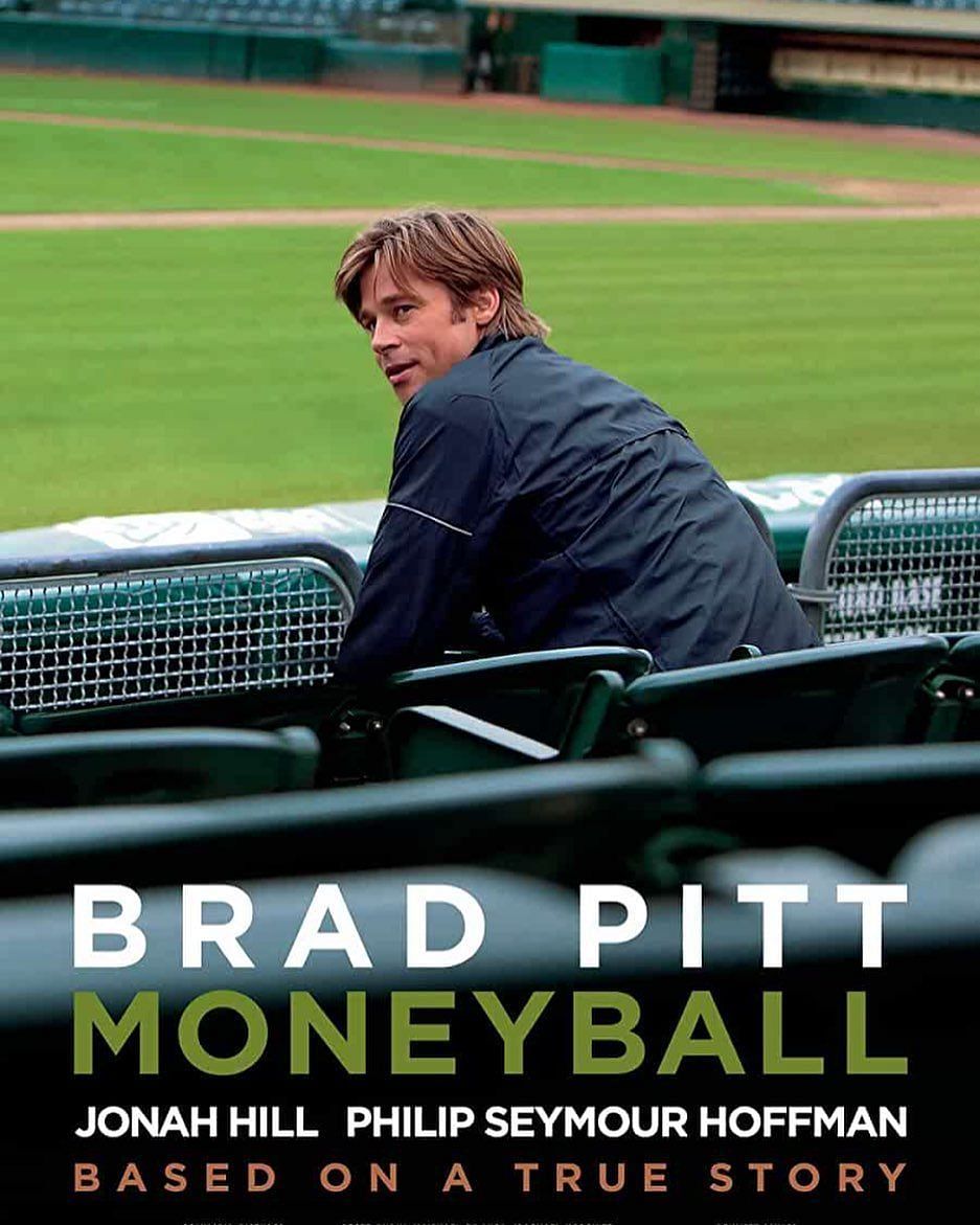 Brad Pitt on the poster of the movie- Moneyball (2011).