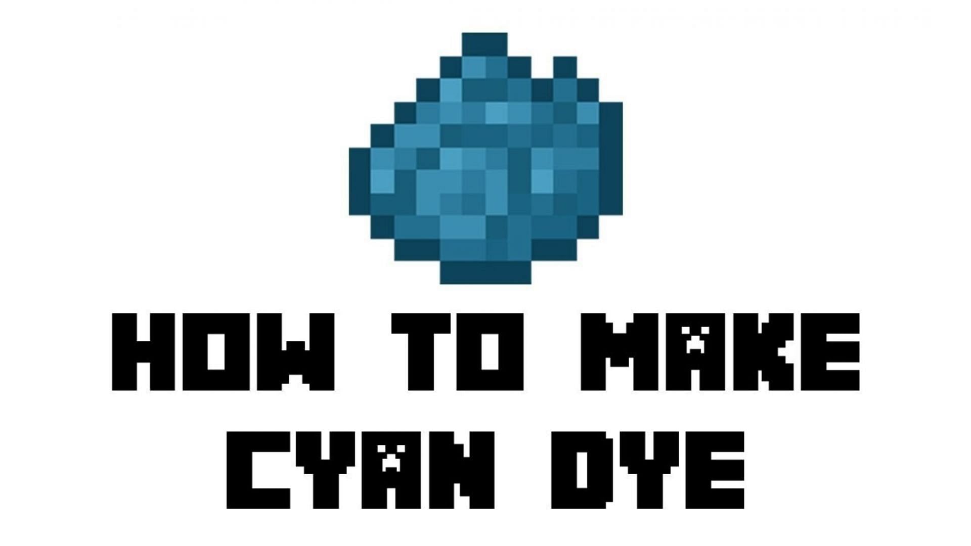 Cyan die in Minecraft (Image via Mojang Studios)