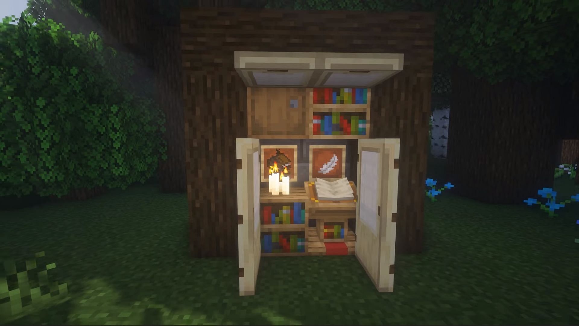 Cozy closet with different useful blocks (Image via dieserjung/YouTube)