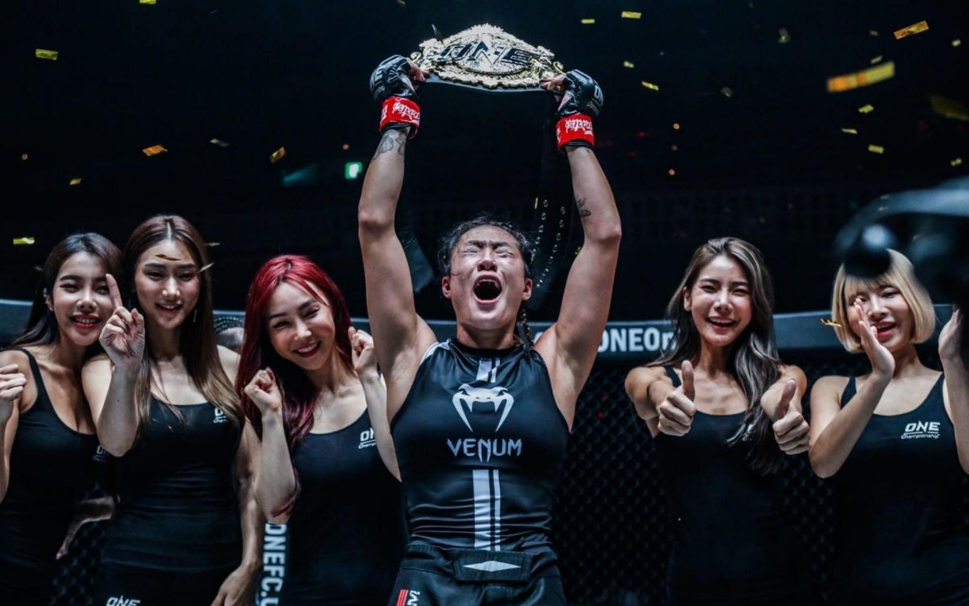 Angela Lee becoming the youngest MMA world champion ever is one of the most significant moments in ONE Championship history. (Image courtesy of ONE Championship)