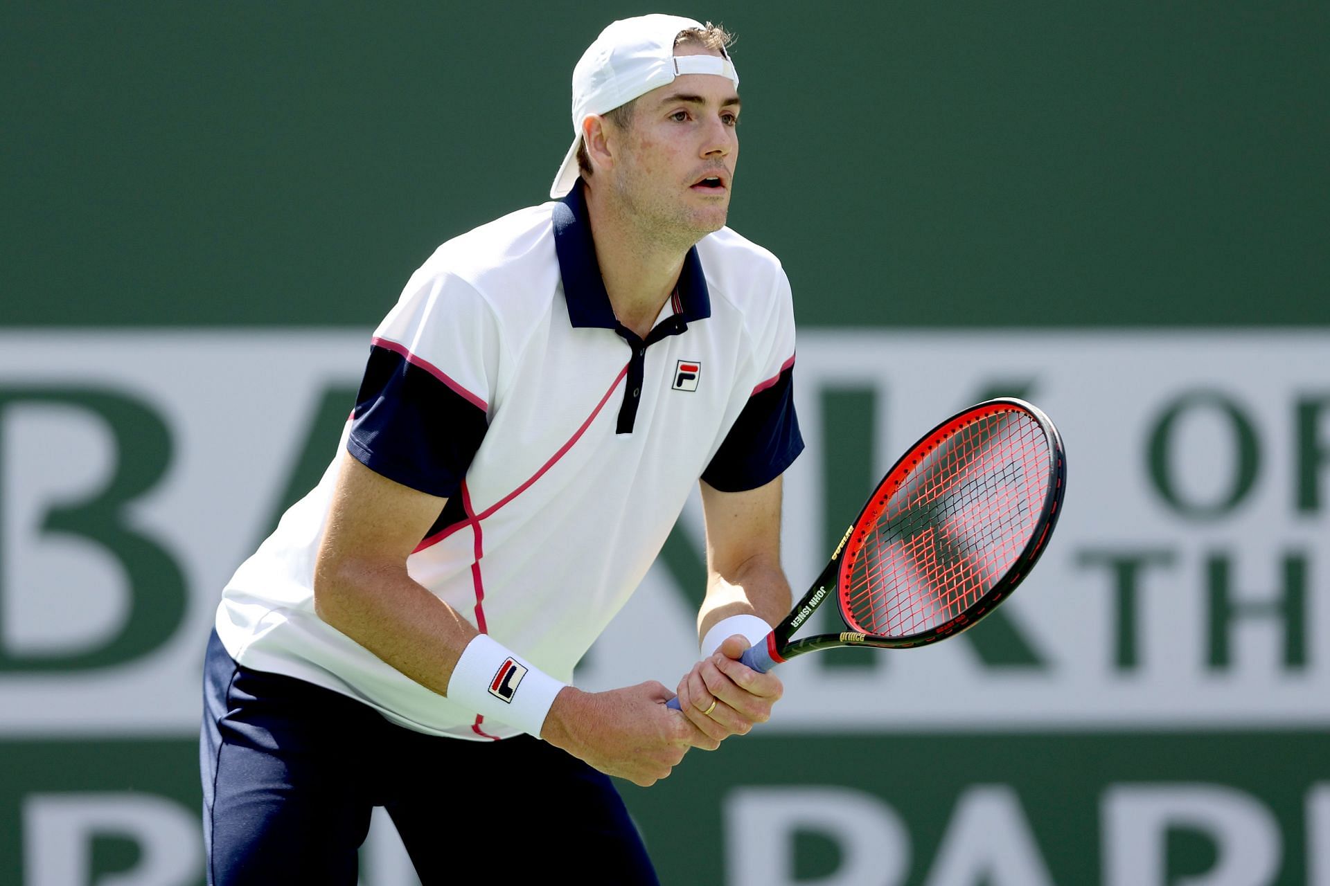 John Isner in action at the BNP Paribas Open