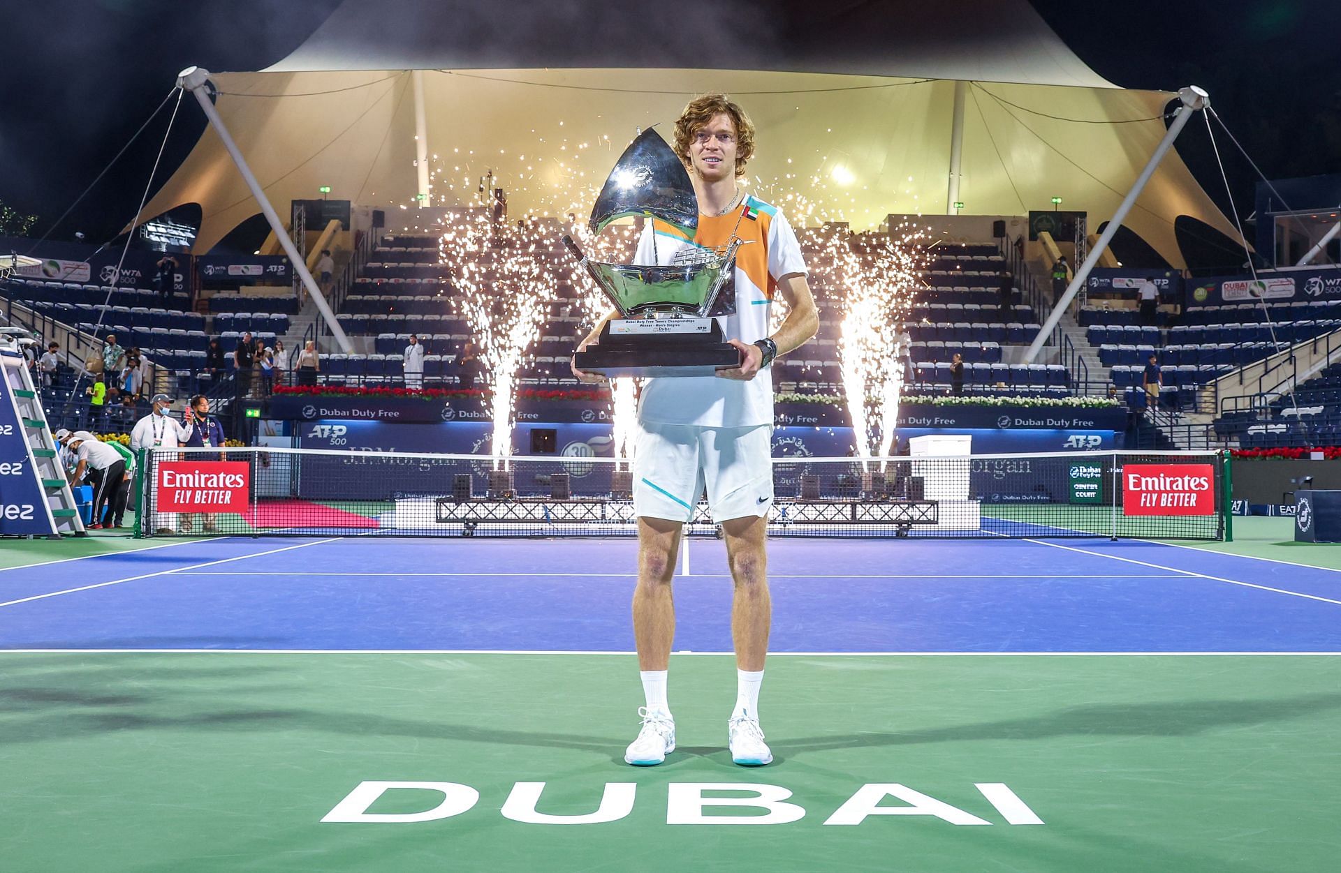 Andrey Rublev at the 2022 Dubai Open