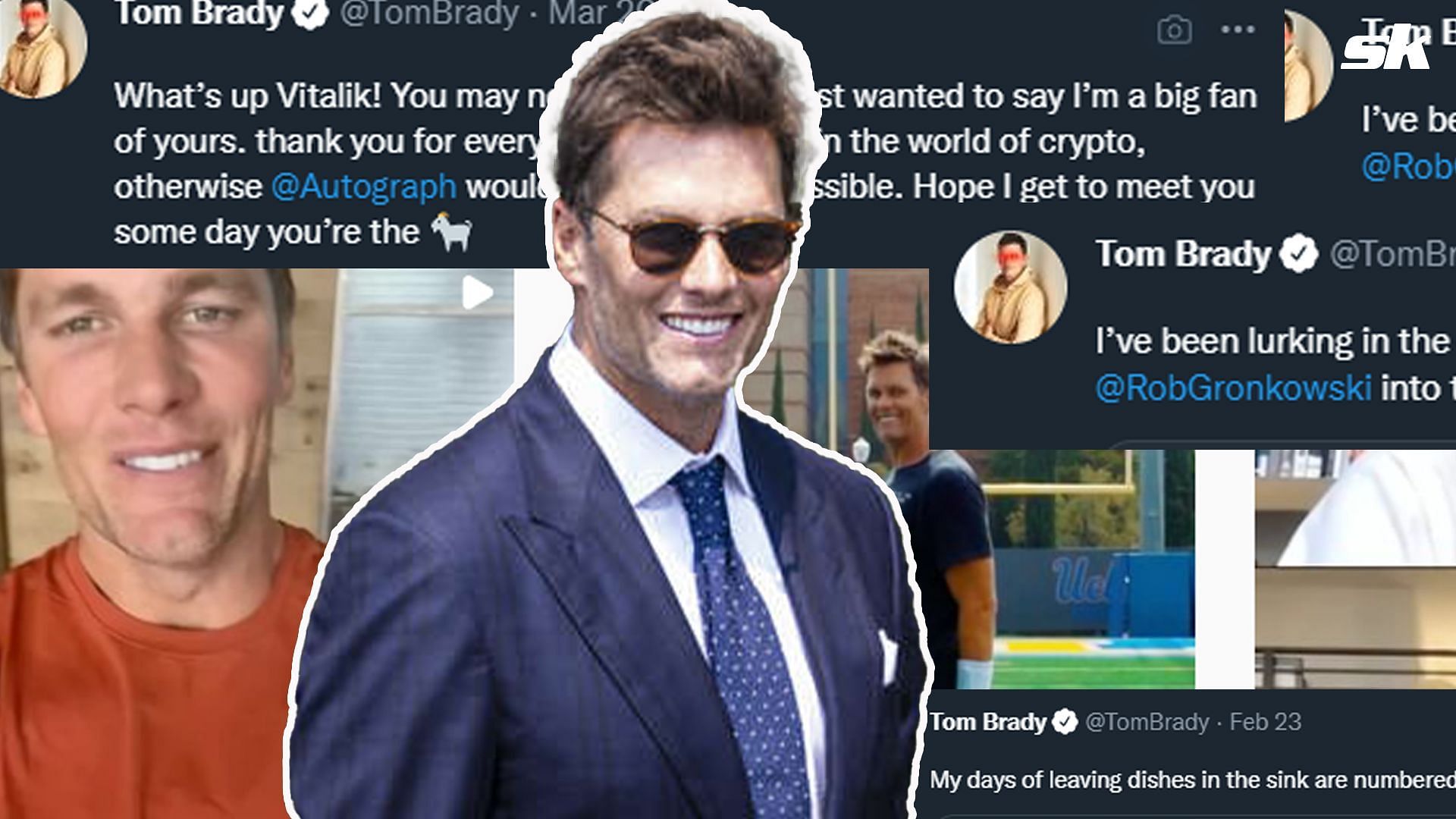 Tom Brady and his various social media platforms