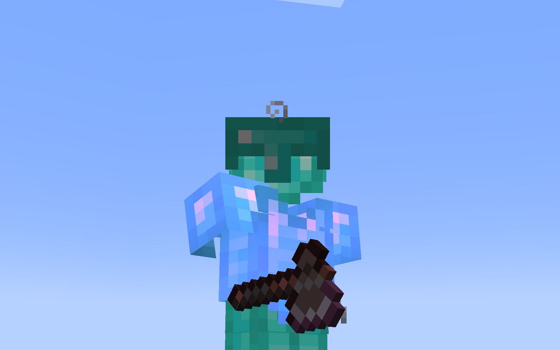 Invisible player with the potion (Image via Minecraft)