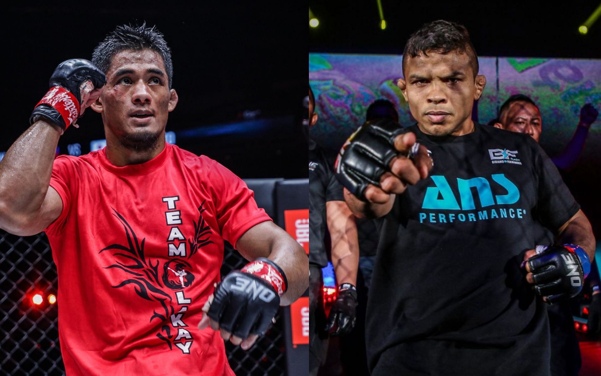 Stephen Loman (left) says he&#039;d be happy to take on former ONE bantamweight world champion Bibiano Fernandes in the future. [Photos ONE Championship]