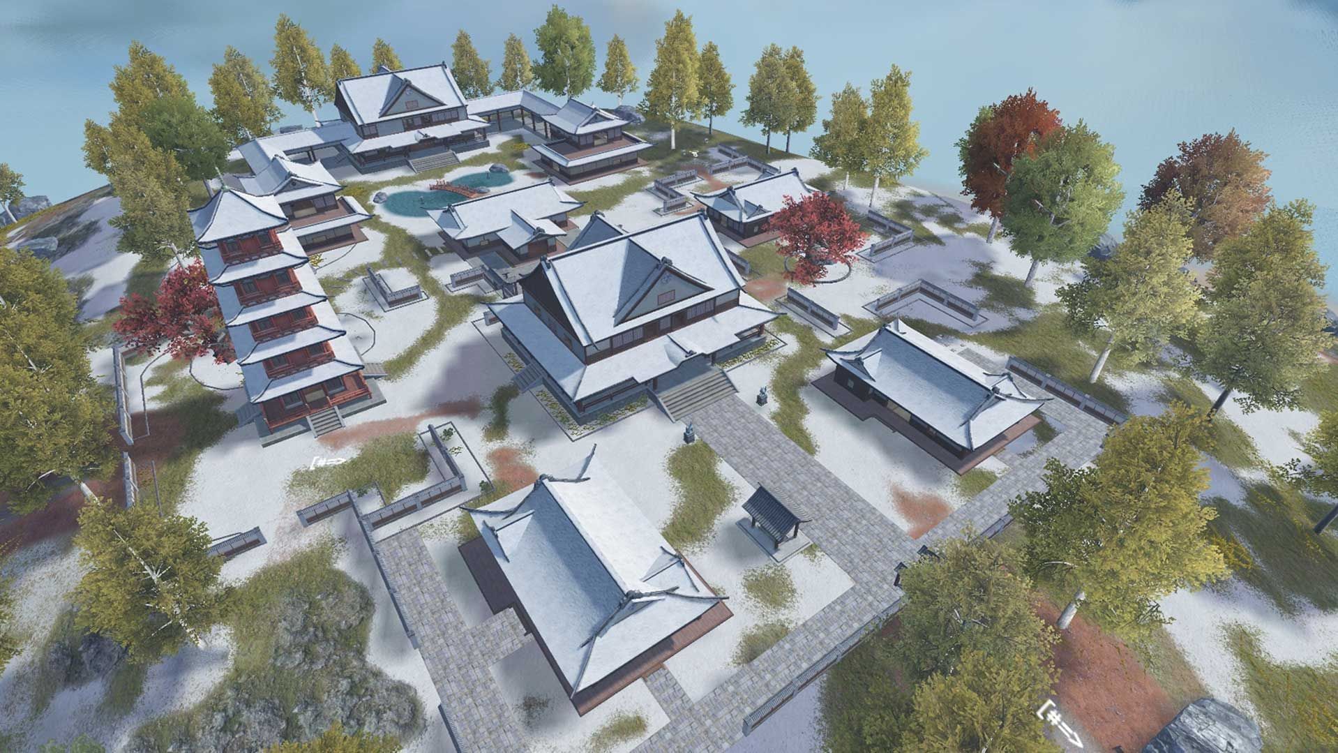 Snowfall in Alpine has loot scattered over its large area (Image via Garena)