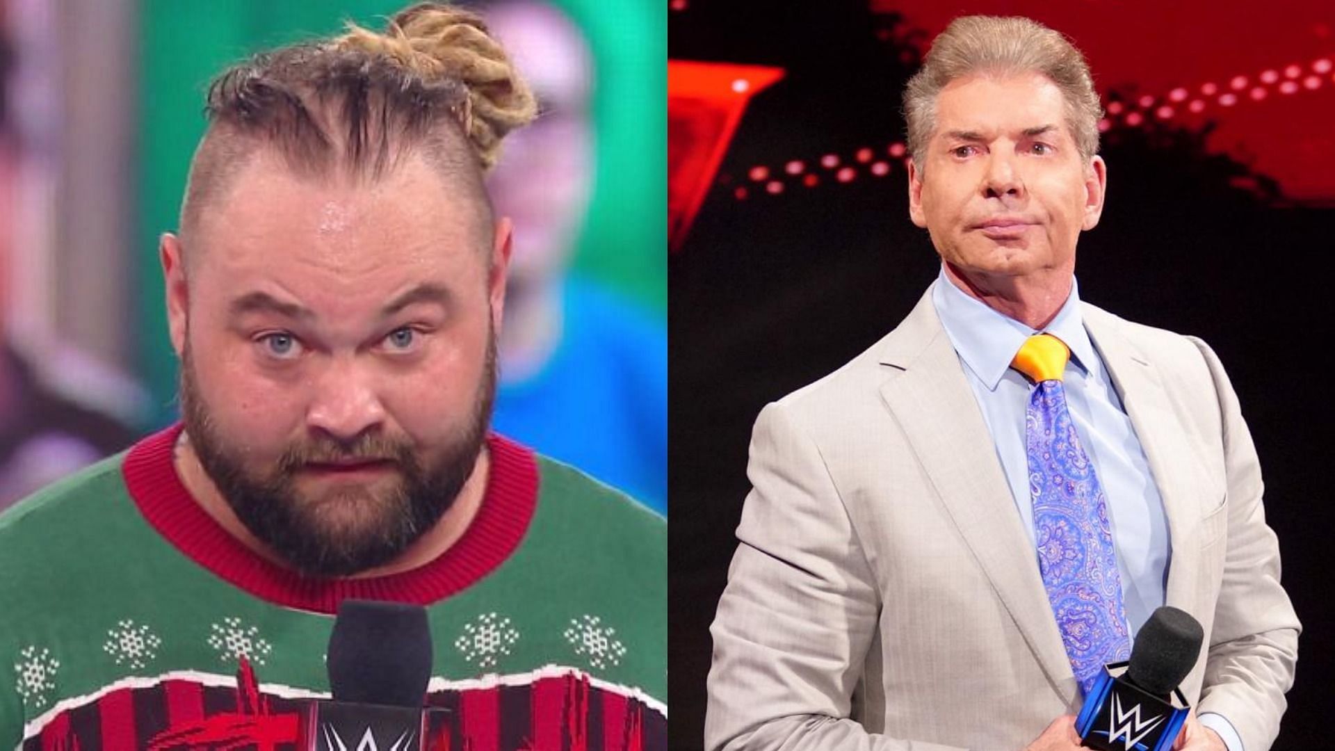 Bray Wyatt (left); Vince McMahon (right)