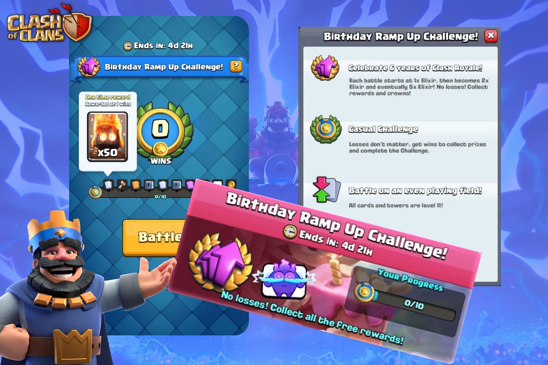 What is the Birthday Ramp Up Challenge in Clash Royale?