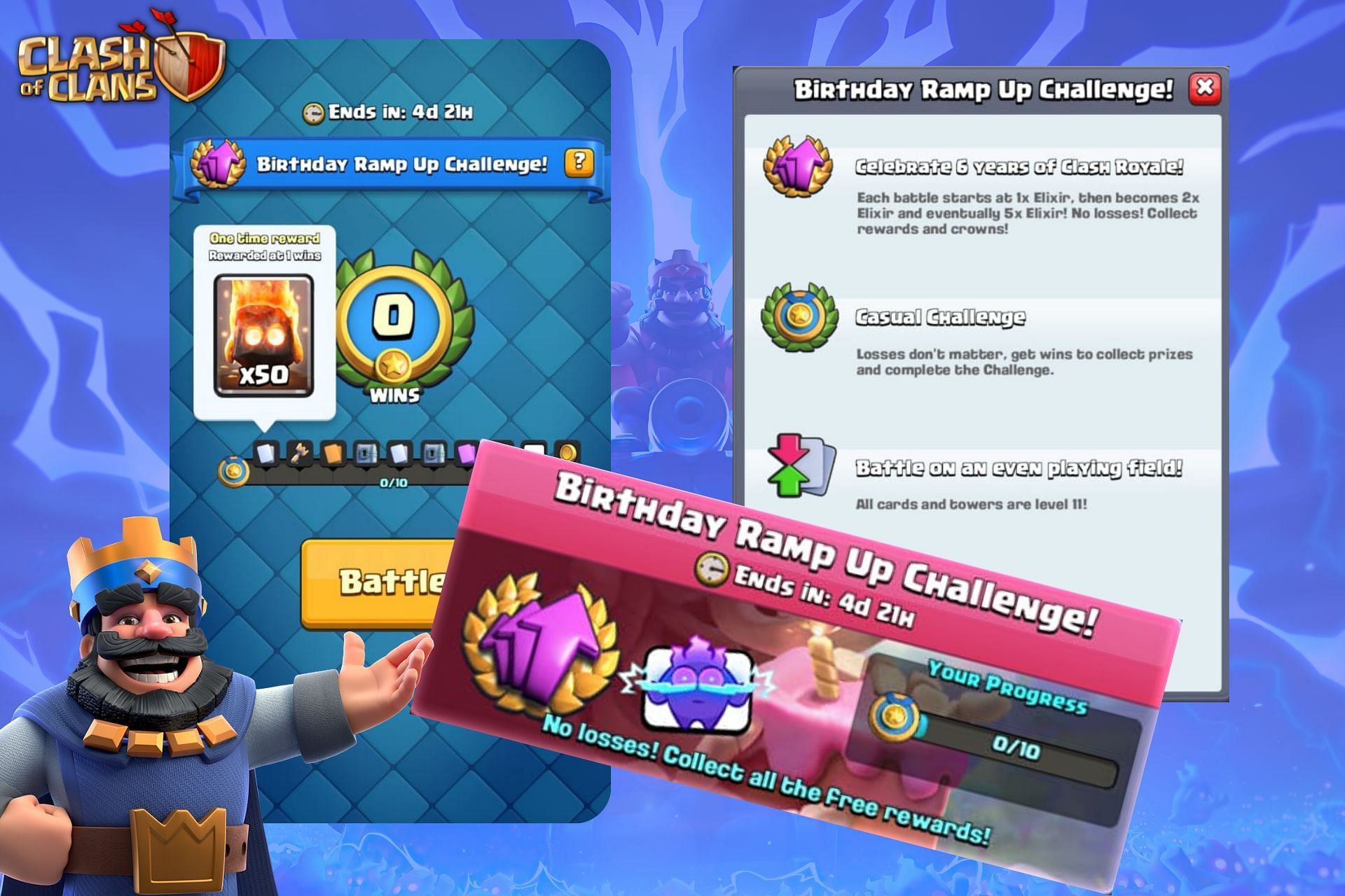 Birthday Ramp Up Challenge in Clash Royale (Image via Sportskeeda)