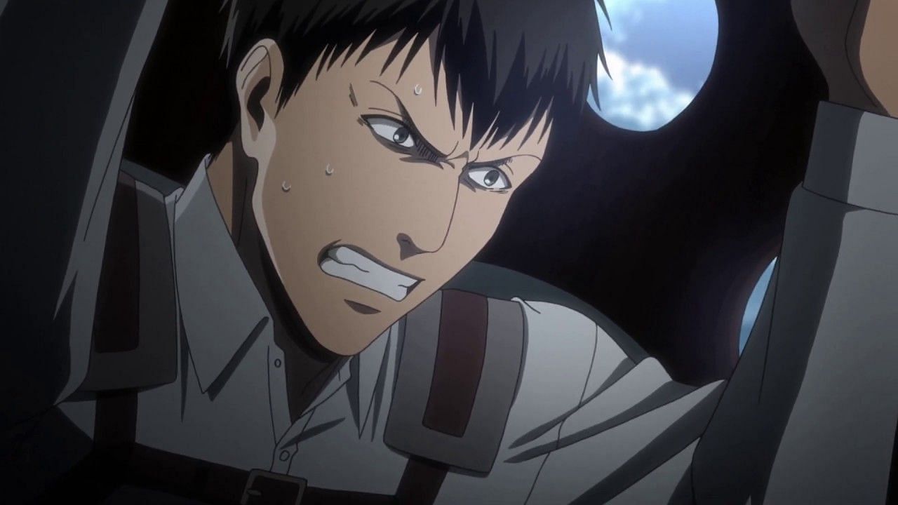 Bertholdt as seen in the anime&#039;s third season (Image via Wit Studios)