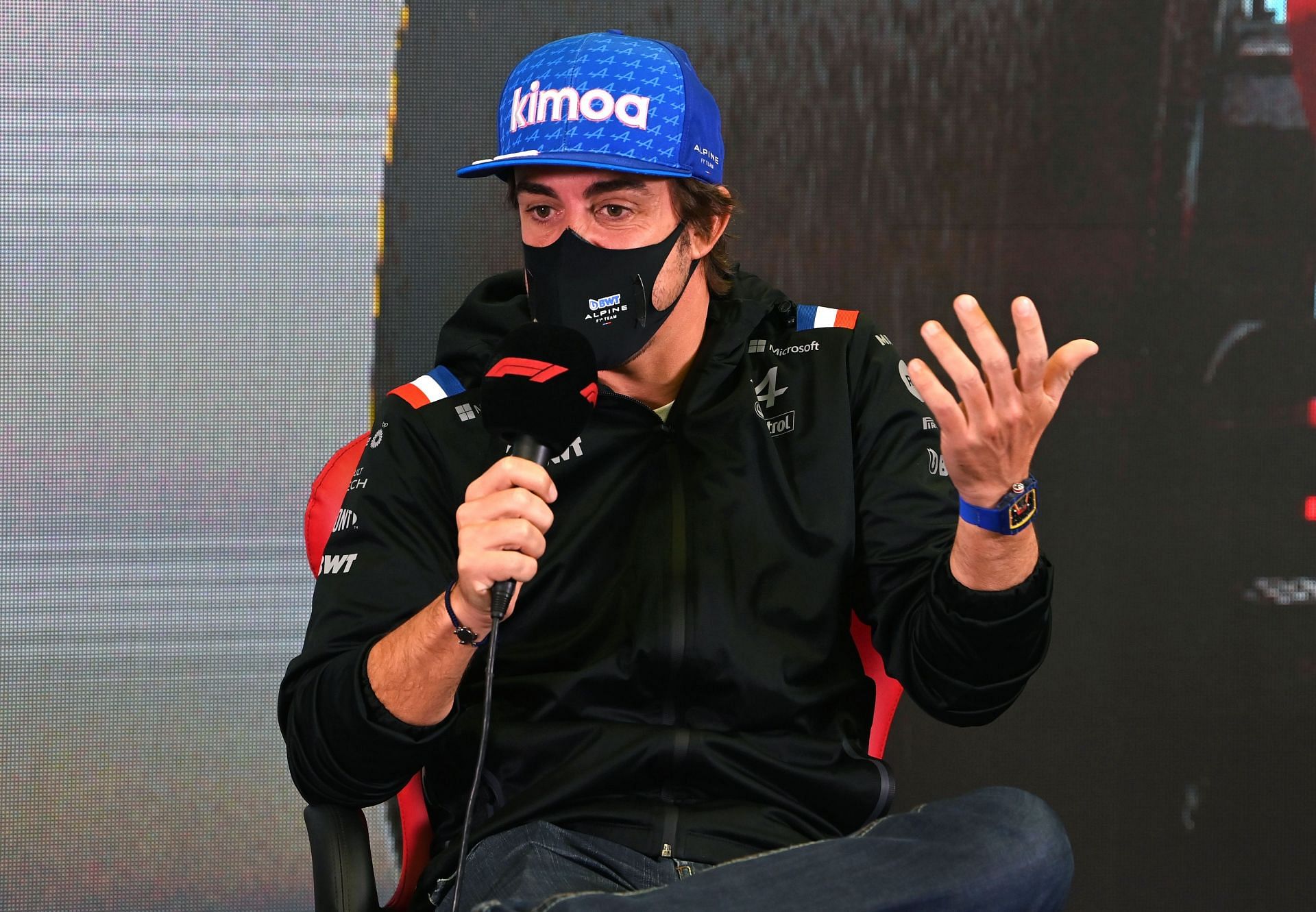 Fernando Alonso during the press conference for Formula 1 Testing in Barcelona - Day 2