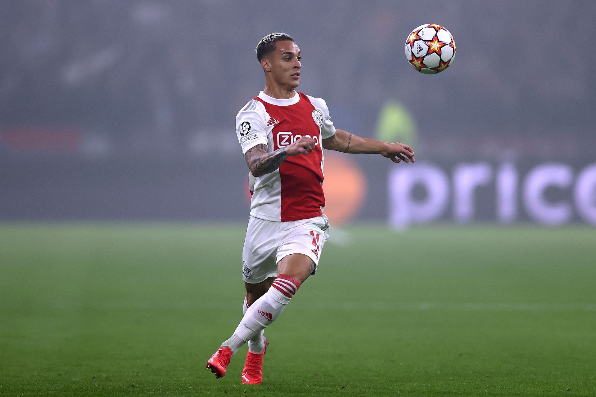 Antony in UEFA Champions League action for Ajax