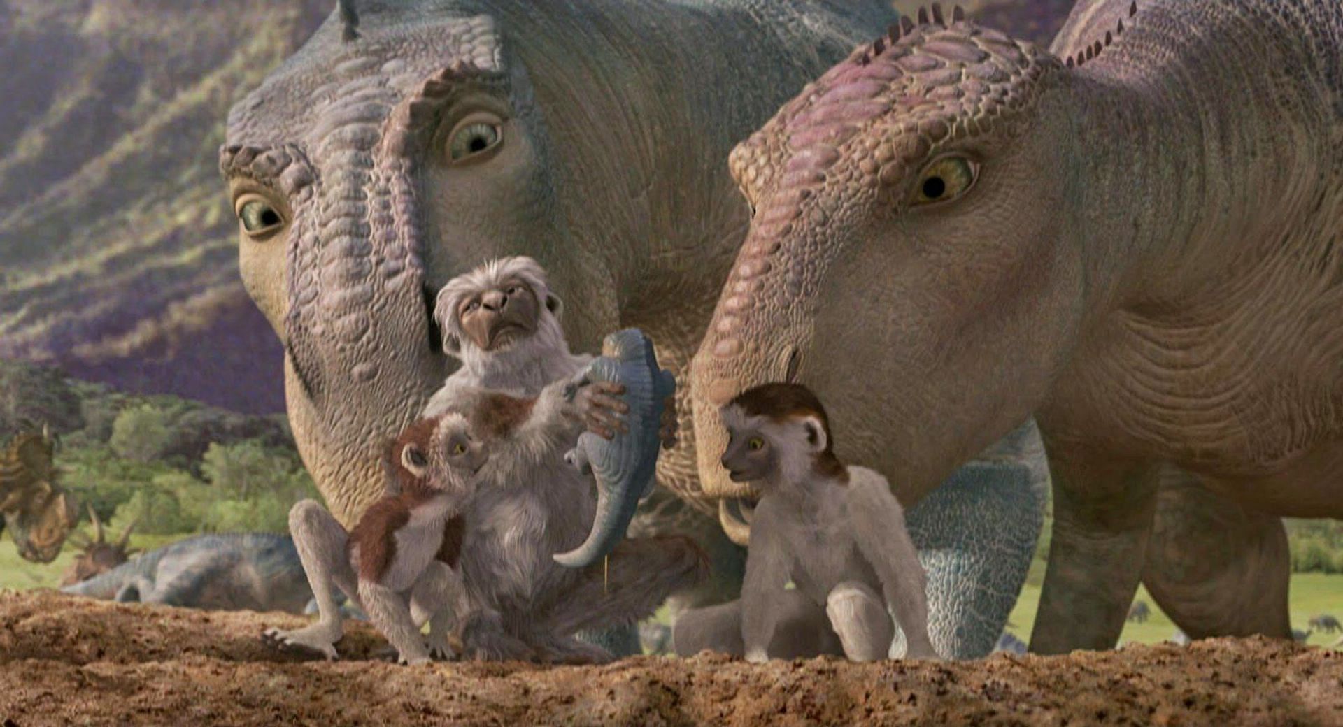 Aladar and his family in the film (Image via Disney)