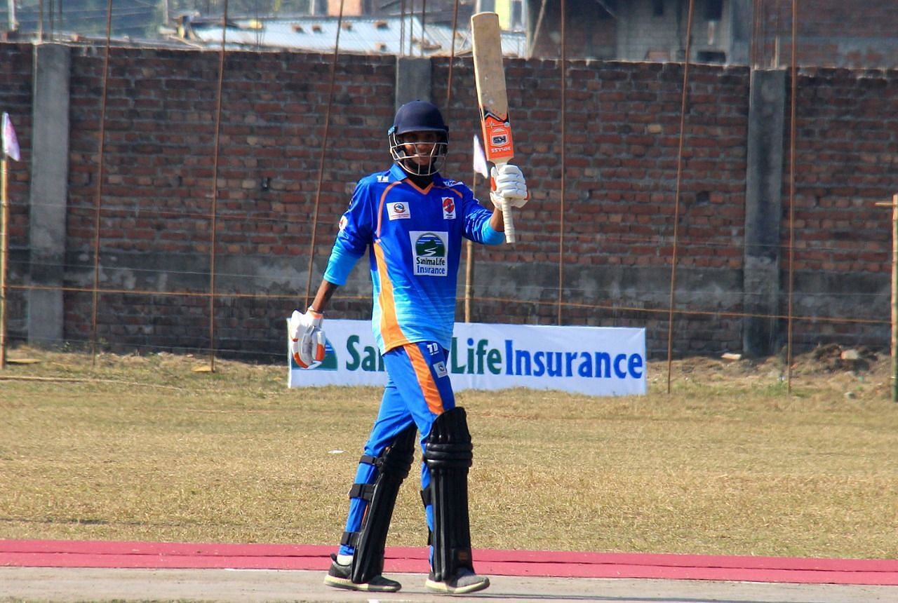 Malaysian cricketer Virandeep Singh in action (Image Courtesy: NSJF)