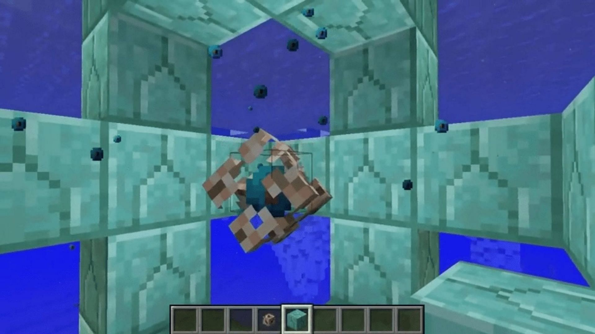 Conduits can attack hostile mobs underwater (Image via Mojang)