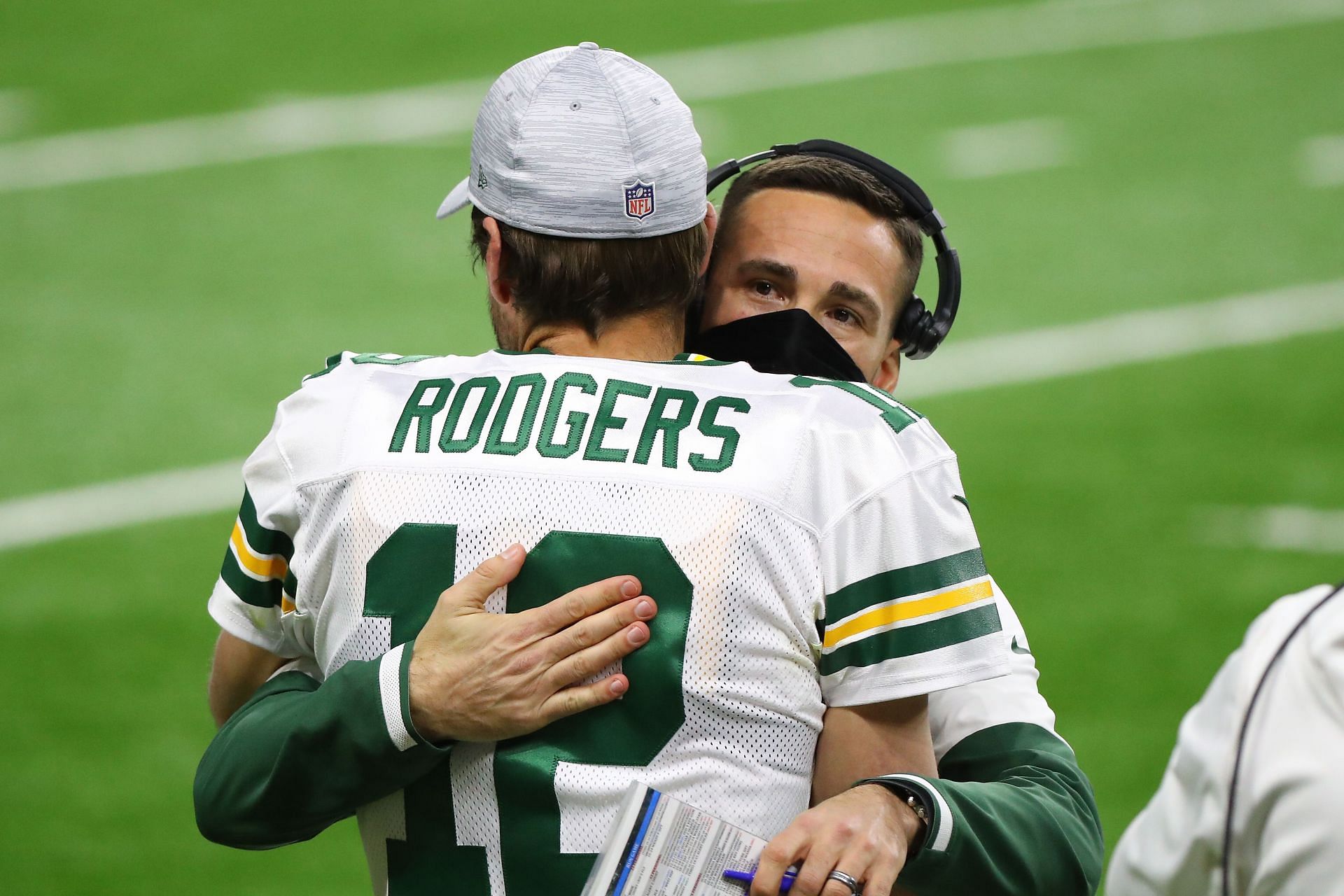 Green Bay Packers v Detroit Lions - Rodgers and LaFleur