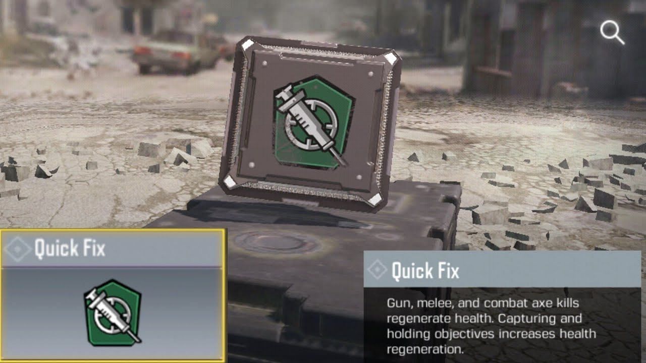 A look at the Quick Fix perk in COD Mobile (Image via Activision)