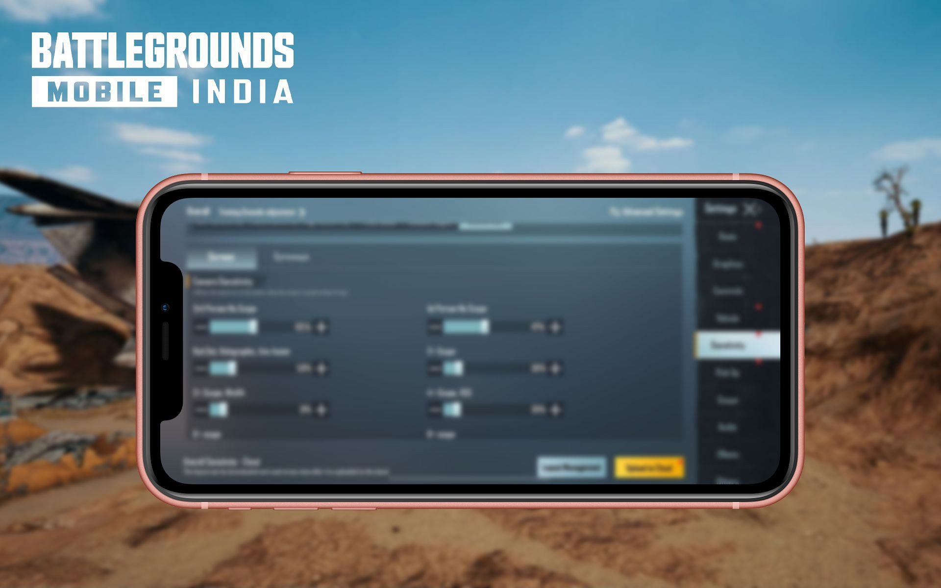 The best BGMI sensitivity settings in the latest 1.9 update for no recoil (Image via Sportskeeda)