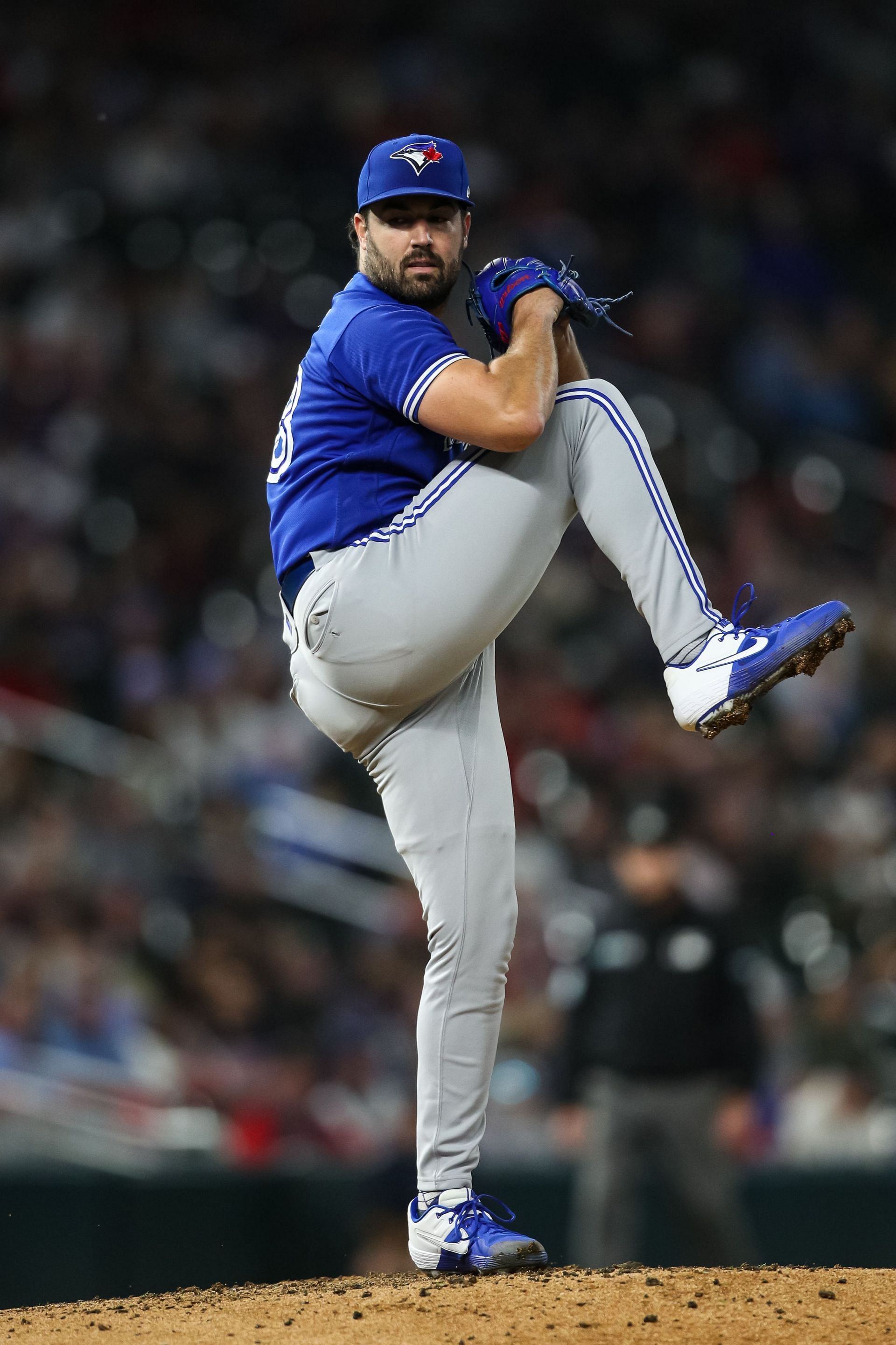 Robbie Ray pitches during a Toronto Blue Jays v Minnesota Twins game.