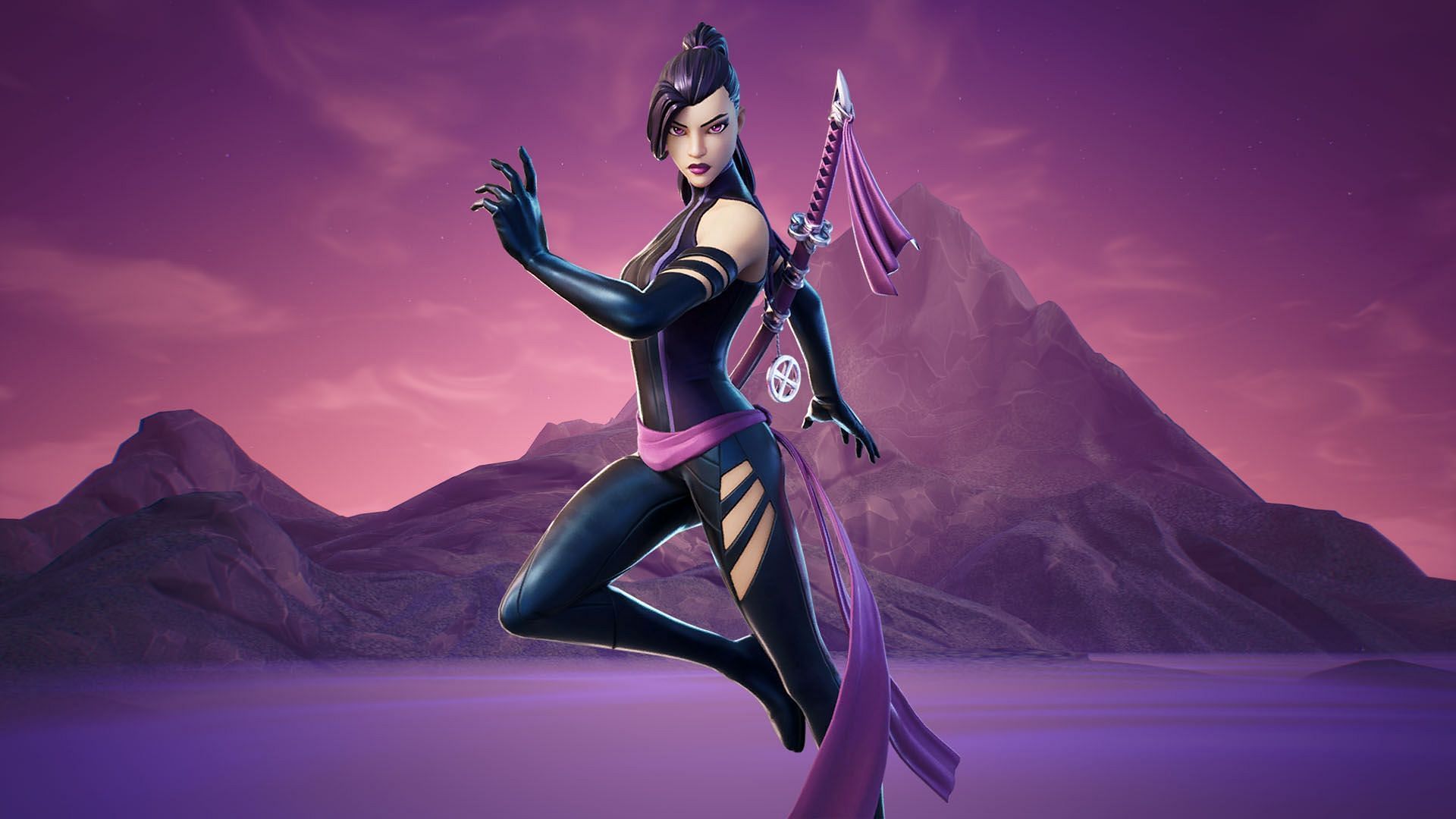 Psylocke gained popularity after she was introduced as a Fortnite skin (Image via Mega Themes)