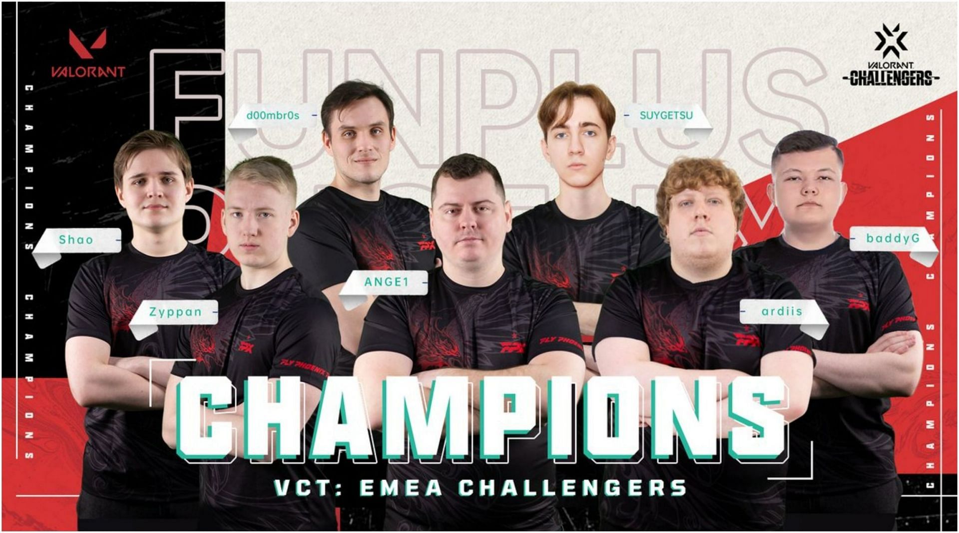 FunPlus Phoenix is the VCT EMEA Stage-1 Challengers&#039; champion (Image via Twitter/ FPX)