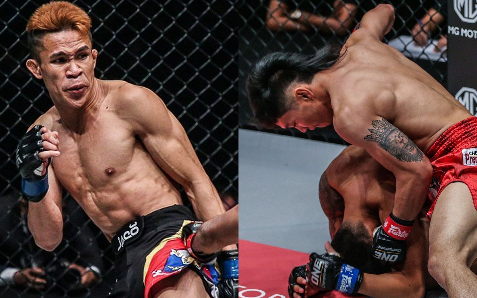 Jeremy Miado (L) is known for his strikes, and Lito Adiwang (R) believes he should worry about the ground aspect of their game. [Photos: ONE Championship]
