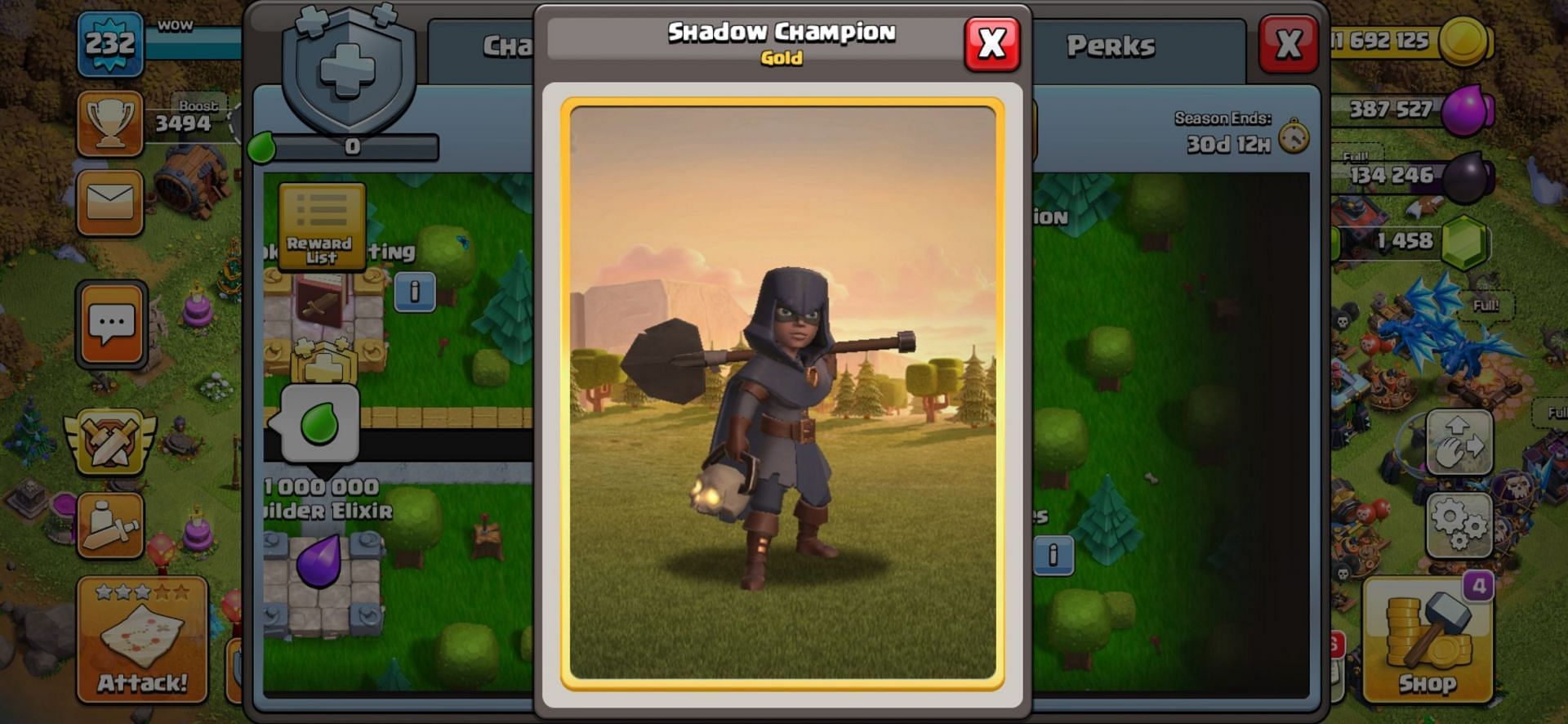 Shadow Champion in Clash of Clans (Image via Sportskeeda)