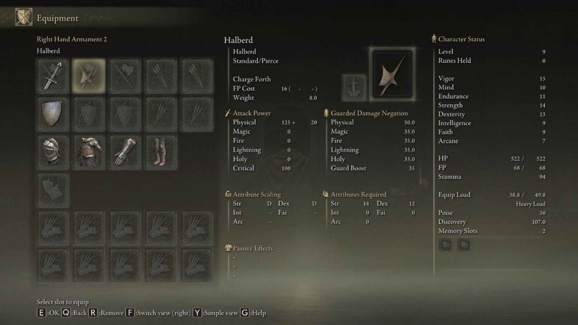 Halberd is one of the best stating weapons in this category (Image via Elden Ring)