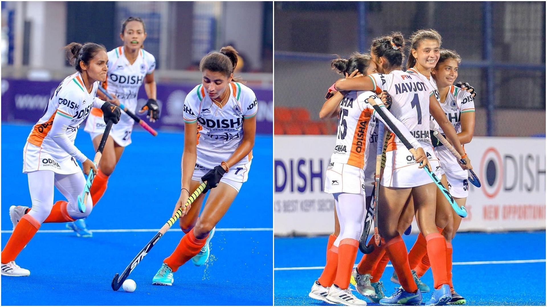 Indian women&#039;s hockey team celebrate their win against Germany (Pic Credit: Hockey India)
