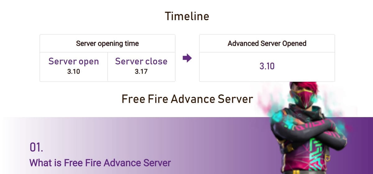 Garena Free Fire Advance Server registration details, download link