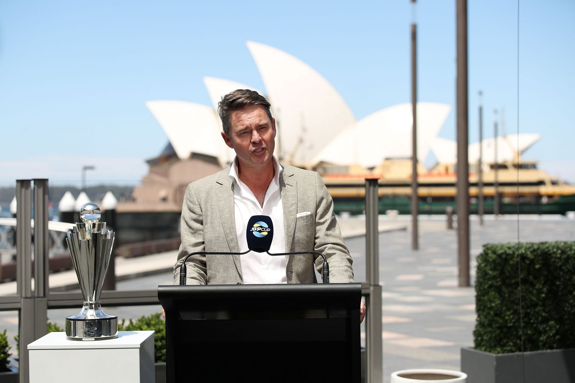 Todd Woodbridge at the 2022 ATP Cup