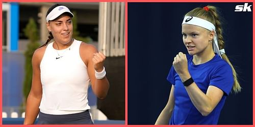 Ana Konjuh (L) faces qualifier Harriet Dart in the first round