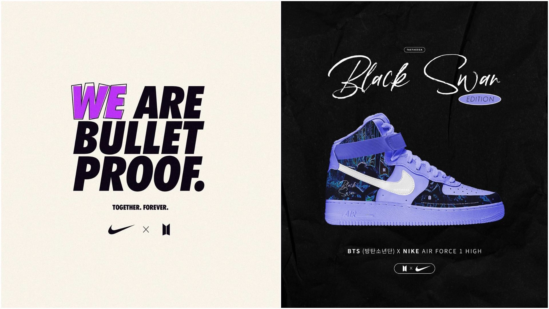 BTS x Nike Black Swan design over Twitter, sparks demand of official collab