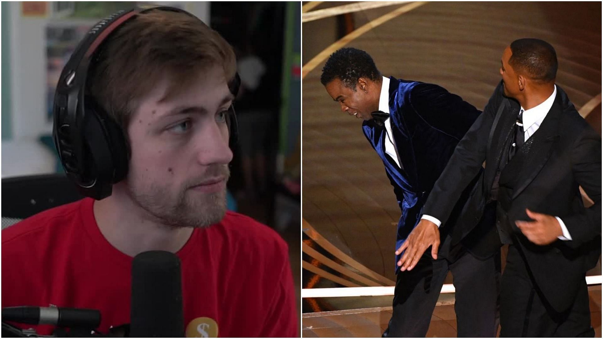 Sodapoppin gives his thoughts on the viral Oscars slap (Image via Sportskeeda)