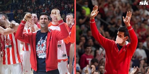 Novak Djokovic during the Euroleague match in Belgrade, Serbia