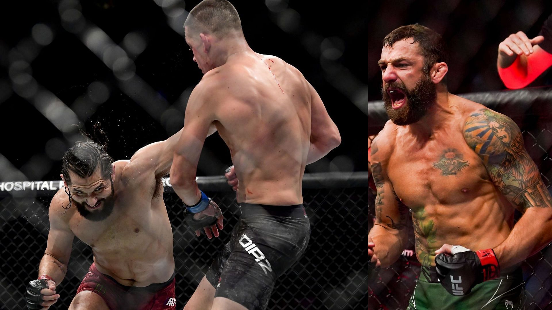 Jorge Masvidal vs. Nate Diaz (Left) and Michael Chiesa (Right) (Images courtesy of Getty)