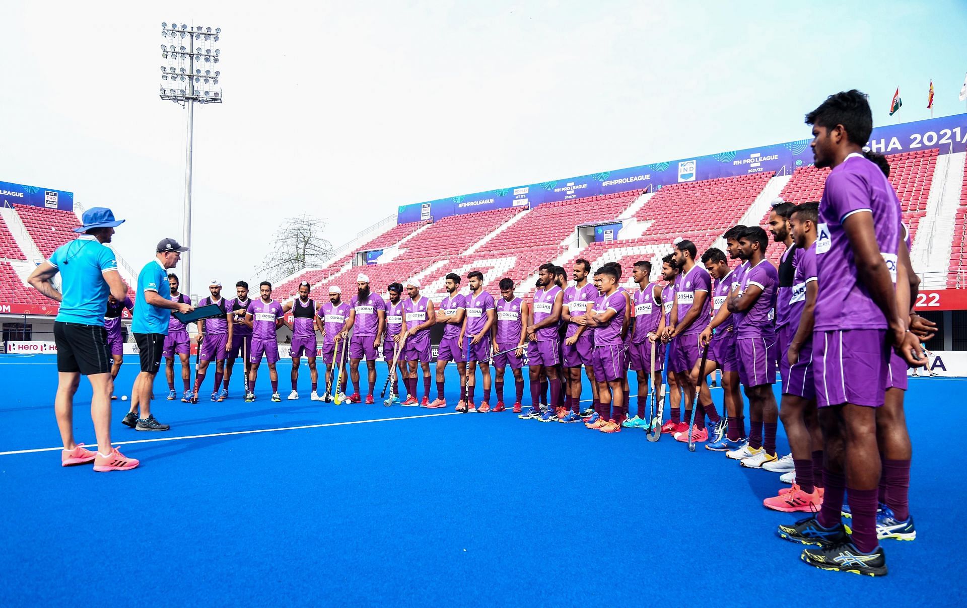 The Indian team during a training session ahead of their FIH Pro League match against Argentina. (PC: HI)