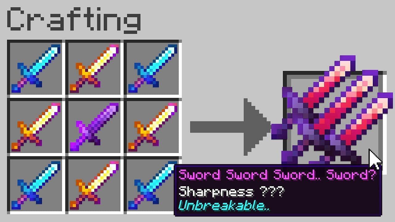 Swords are one of the foremost weapons in Minecraft (Image via YouTube/Kiingtong)