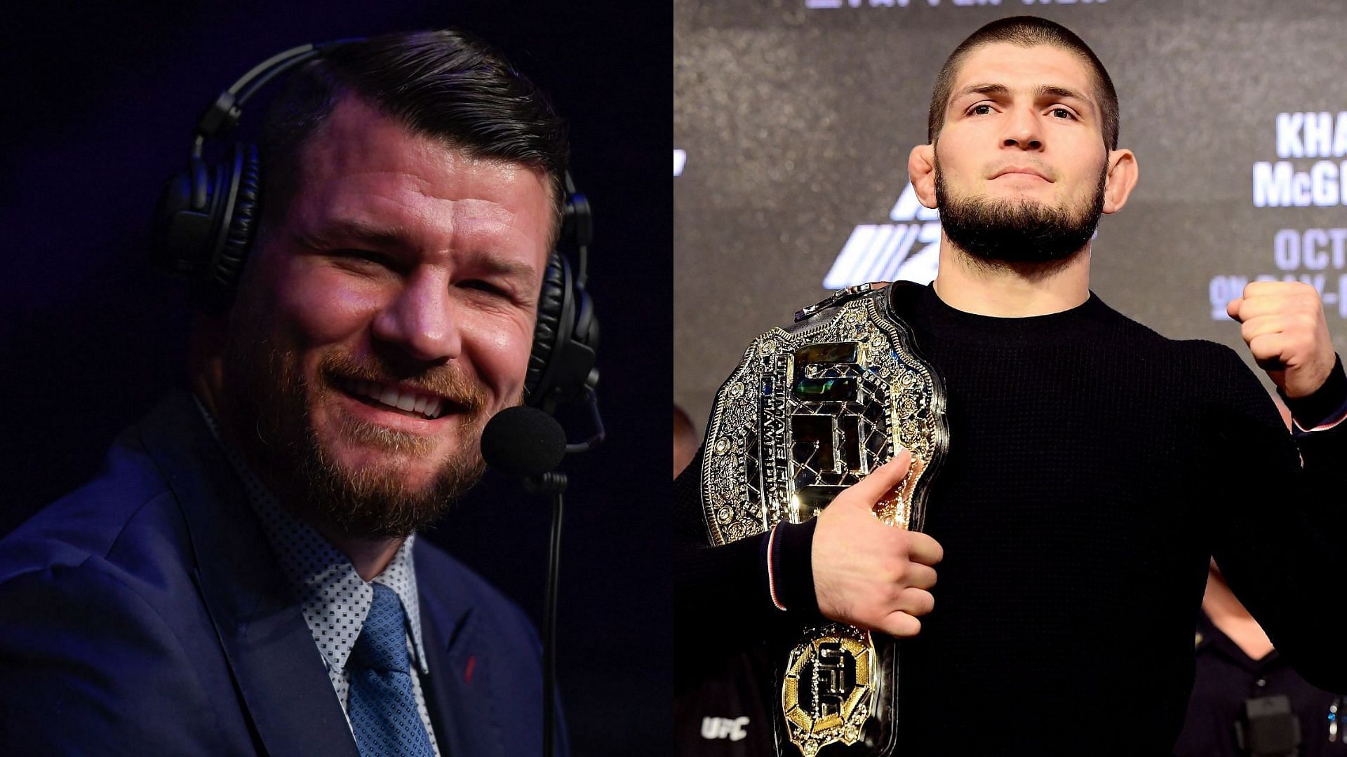 Michael Bisping (left) and Khabib Nurmagomedov (right) [Images courtesy of Getty]