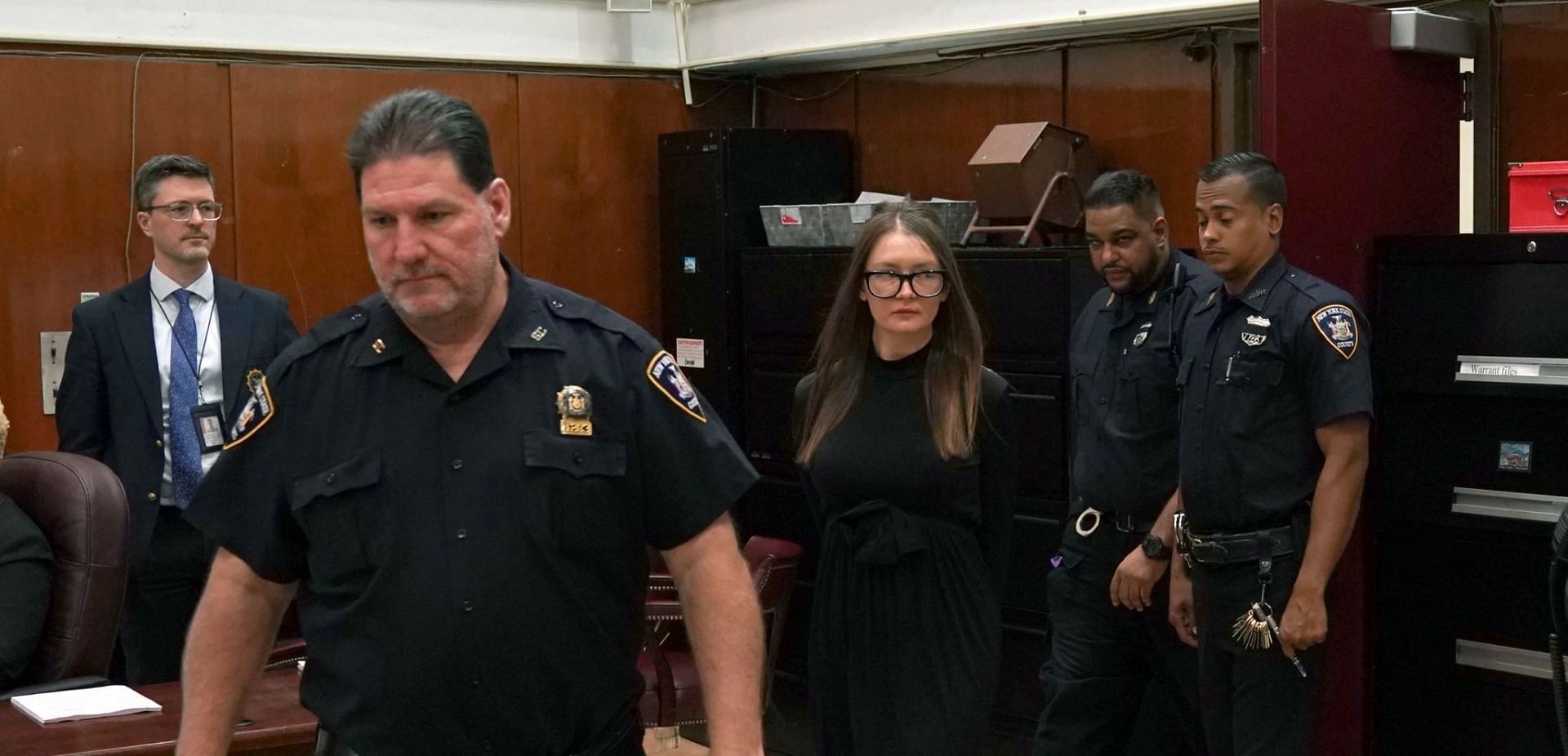 Anna Delvey is currently awaiting deportation at Orange County Correctional Facility (Image via Timothy A. Clary/Getty Images)