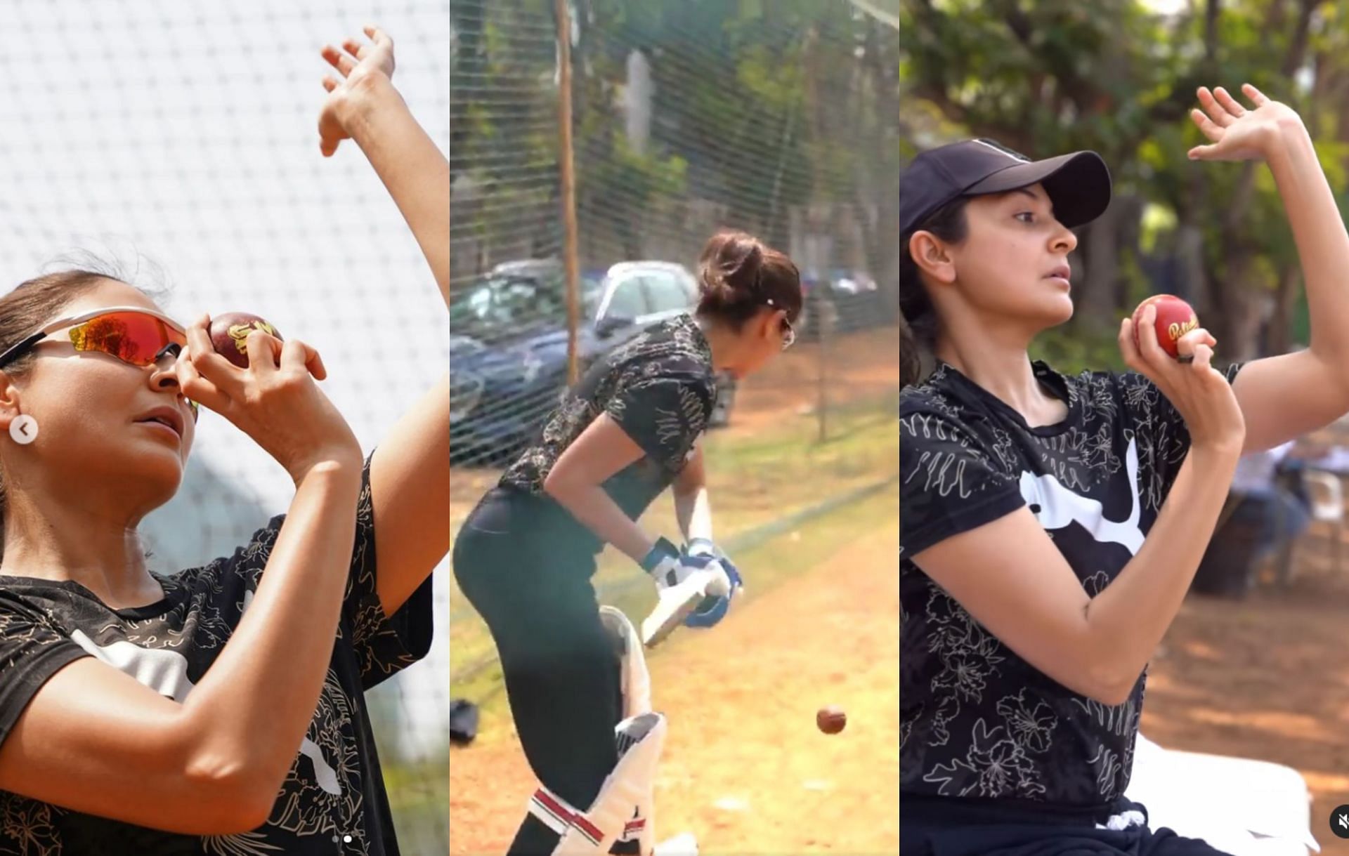 Anushka Sharma trains hard to hone her cricket skills for her upcoming movie (PC: Anushka Sharma/Instagram)