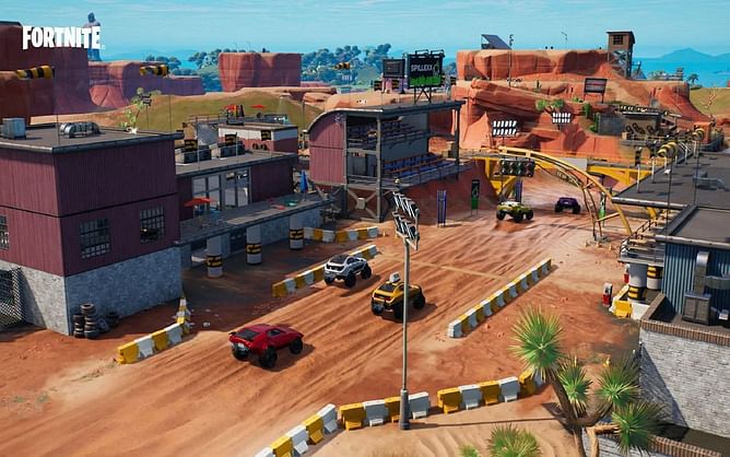 How to reach a speed of 65 in a vehicle at Chonker's Speedway or Behemoth Bridge in Fortnite Chapter 3