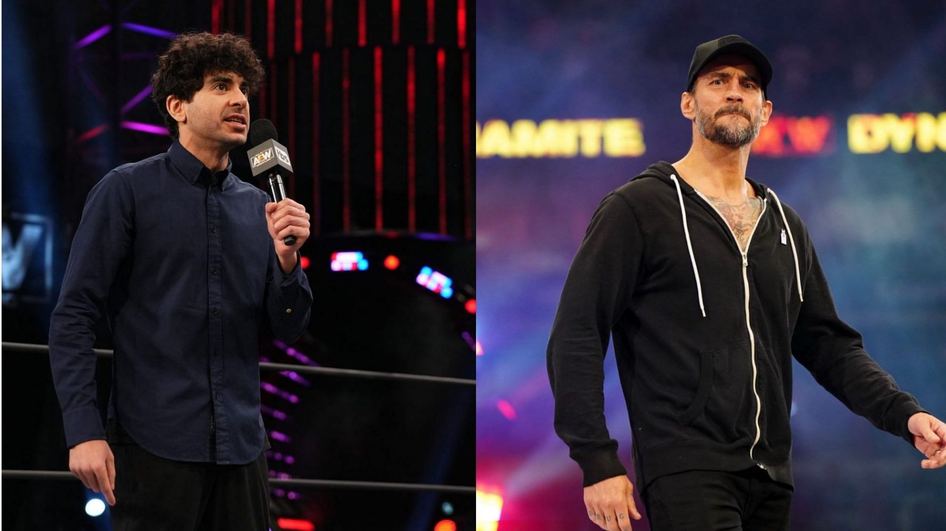 Tony Khan (left) and CM Punk (right)