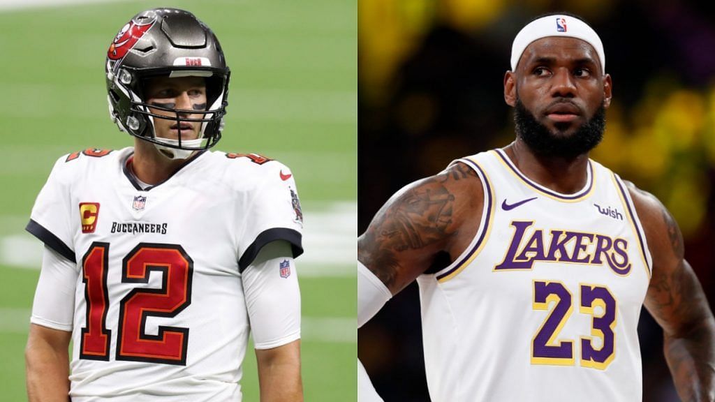 Tom Brady and LeBron James; Source: Getty Images