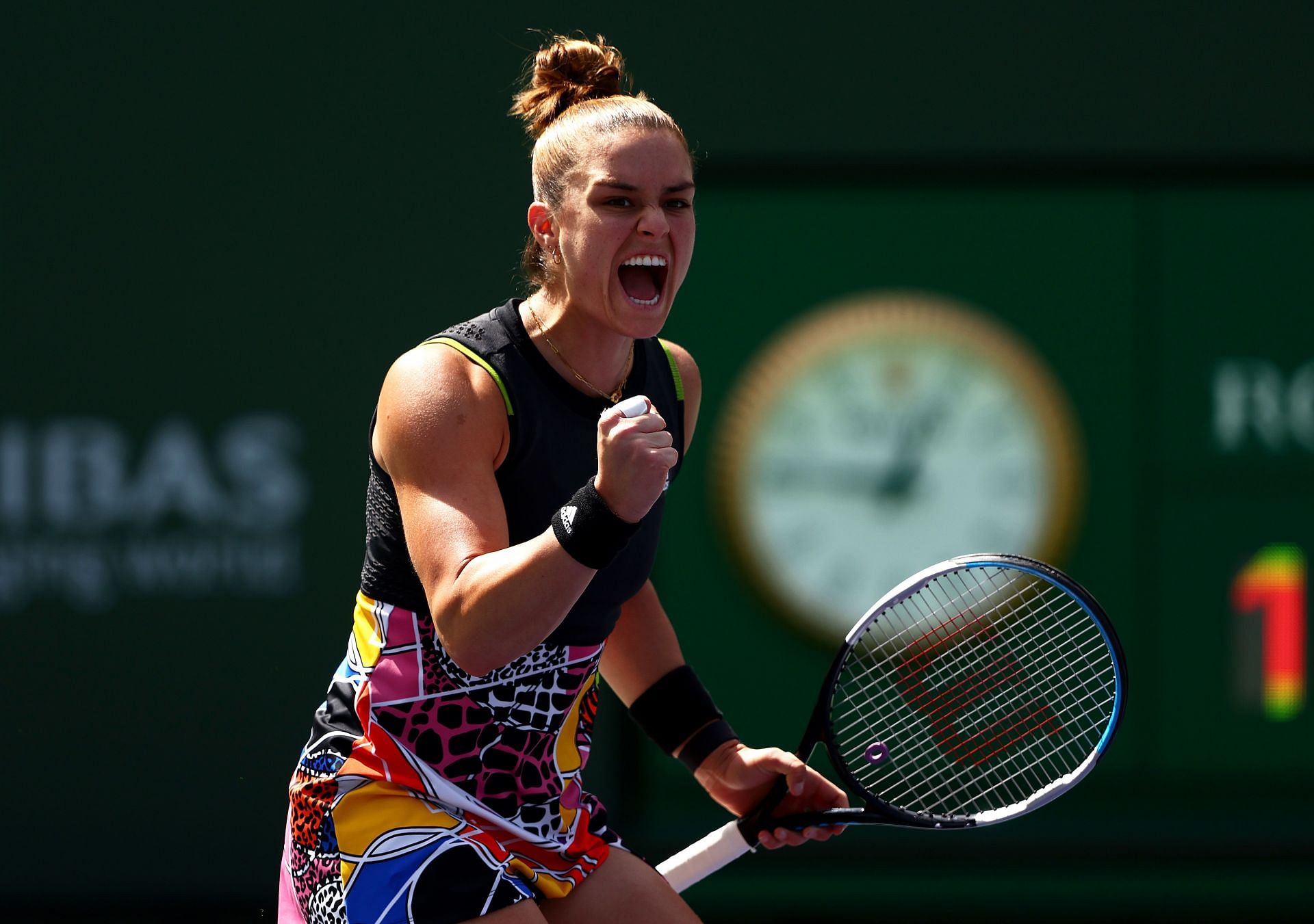 Maria Sakkari at the 2022 Indian Wells Open.