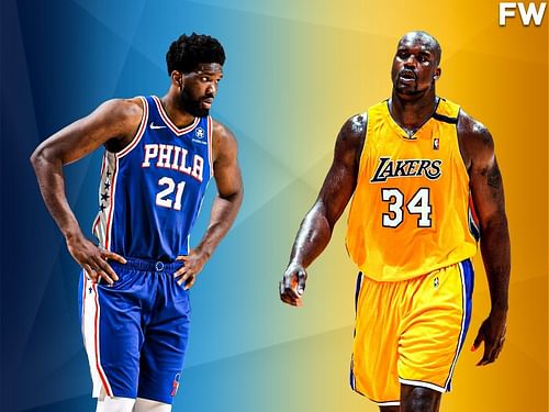 ESPN analyst Jay Williams believes Shaquille O'Neal would find Joel Embiid a tough cover in a hypothetical matchup. [Photo: Fadeaway World]