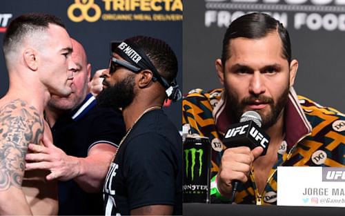 Covington vs. Woodley face-off (left); Jorge Masvidal (right)