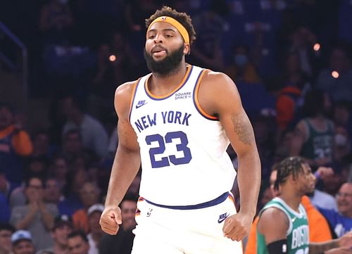 New York Knicks starting center Mitchell Robinson will be an unrestricted free agent in the offseason. [Photo: New York Post]